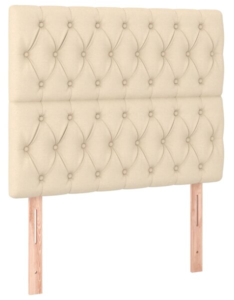 Box spring postel s matrací krémová 90x190 cm textil 3137362