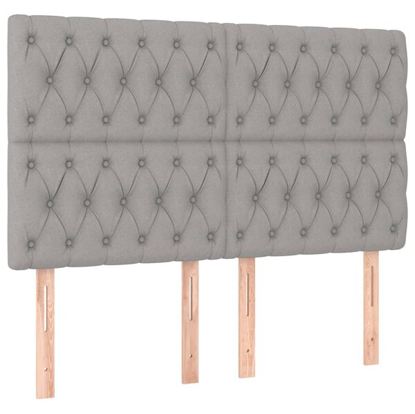 Box spring postel s matrací světle šedá 140 x 200 cm textil 3136837