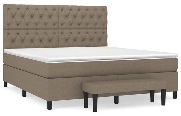 Box spring postel s matrací taupe 160x200 cm textil 3136849