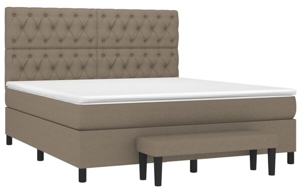 Box spring postel s matrací taupe 160x200 cm textil 3136849