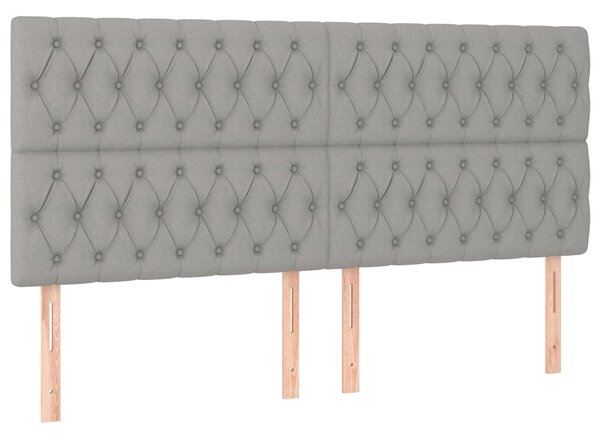 Box spring postel s matrací světle šedá 180 x 200 cm textil 3137413
