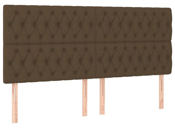 Box spring postel s matrací tmavě hnědá 200x200 cm textil 3137424