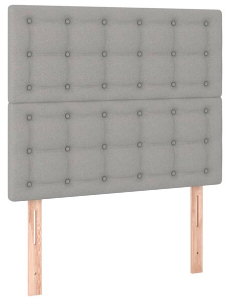 Box spring postel s matrací světle šedá 80 x 200 cm textil 3136869