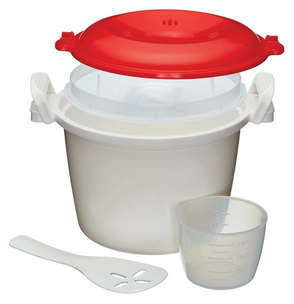 KitchenCraft rýžovar do mikrovlnné trouby 1,5 l, s odměrkou a lopatkou, bez BPA KCRICECOOK