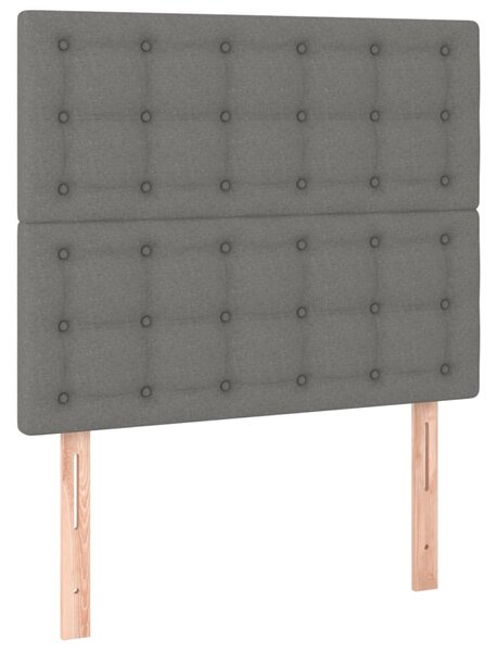 Box spring postel s matrací tmavě šedá 80 x 200 cm textil 3136870