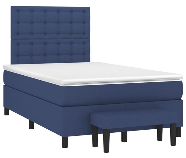 Box spring postel s matrací modrá 120x200 cm textil 3136907