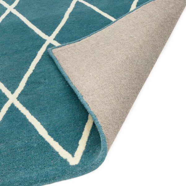 Modrý koberec Swans Diamond Teal Rozměry: 80x150 cm