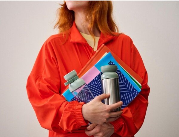 Termo hrnek z nerezové oceli ve stříbrné barvě/šalvějově zelený 350 ml Ellipse – Mepal