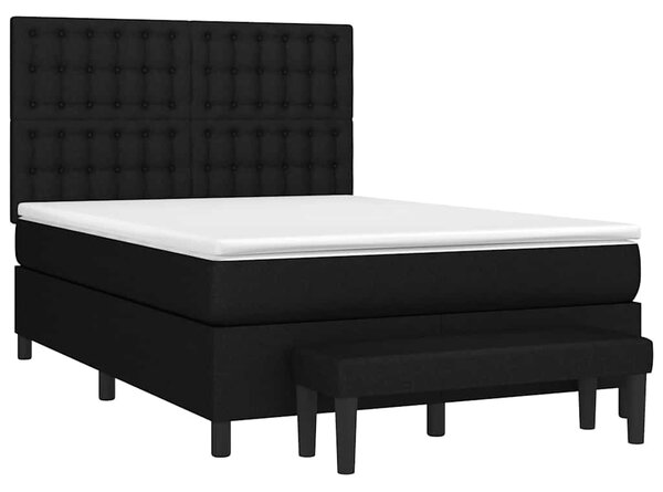 Box spring postel s matrací černá 140 x 190 cm textil 3136911