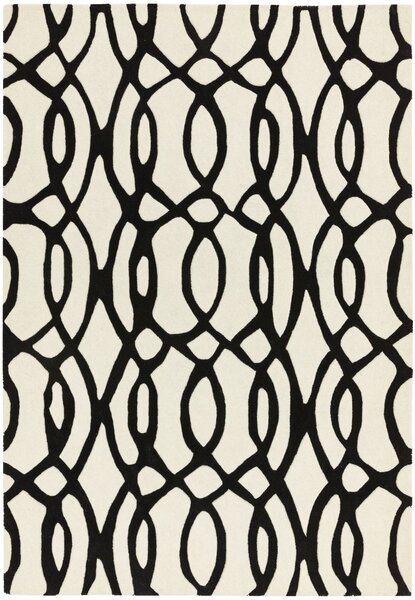 Černý koberec Blondie Wire White Rozměry: 70x240 cm