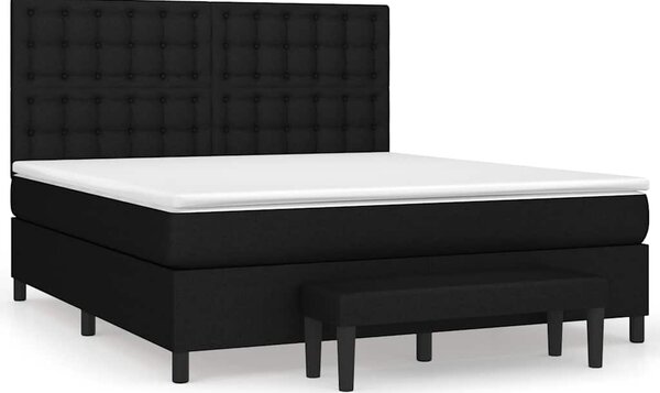Box spring postel s matrací černá 180x200 cm textil 3136935
