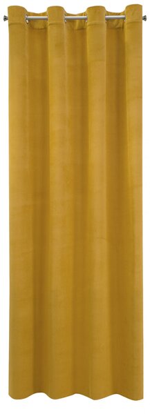 ZATEMŇOVACÍ ZÁVĚS NA KROUŽCÍCH MILO 140X250 CM HOŘČICOVÁ