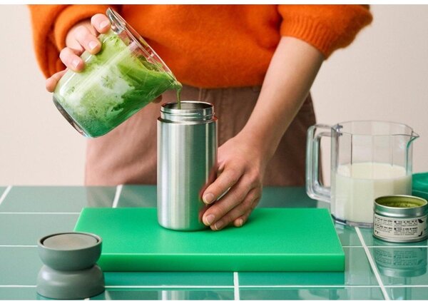Termo hrnek z nerezové oceli ve stříbrné barvě/šalvějově zelený 350 ml Ellipse – Mepal