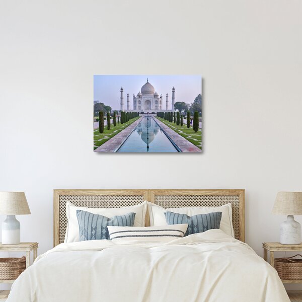 Skleněný obraz - Taj Mahal za východu slunce (70x50 cm)