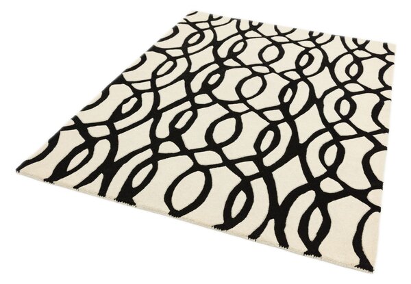 Černý koberec Blondie Wire White Rozměry: 70x240 cm