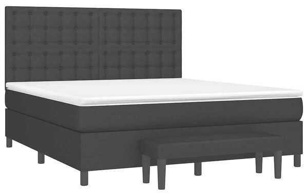 Box spring postel s matrací černá 180x200 cm textil 3136935