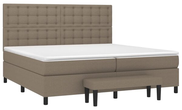Box spring postel s matrací taupe 200x200 cm textil 3136945