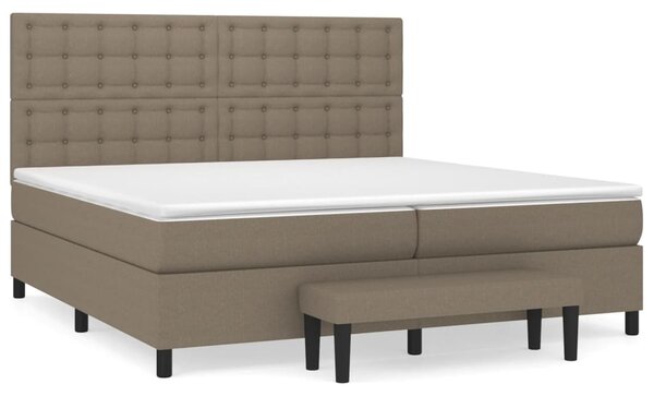 Box spring postel s matrací taupe 200x200 cm textil 3136945
