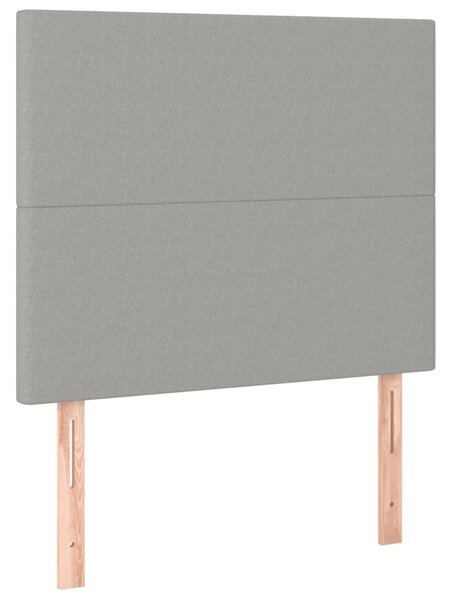 Box spring postel s matrací světle šedá 80 x 200 cm textil 3136949