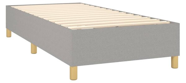 Box spring postel s matrací světle šedá 80 x 200 cm textil 3136949