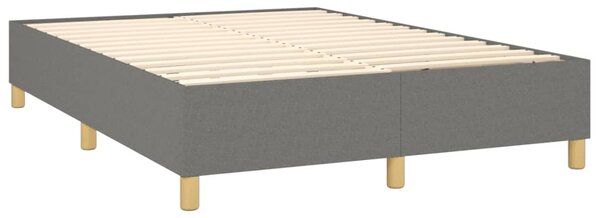 Box spring postel s matrací tmavě šedá 140x200 cm textil 3137398