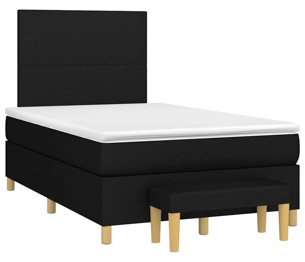 Box spring postel s matrací černá 120x200 cm textil 3136983
