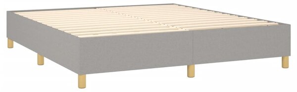 Box spring postel s matrací světle šedá 180 x 200 cm textil 3137093