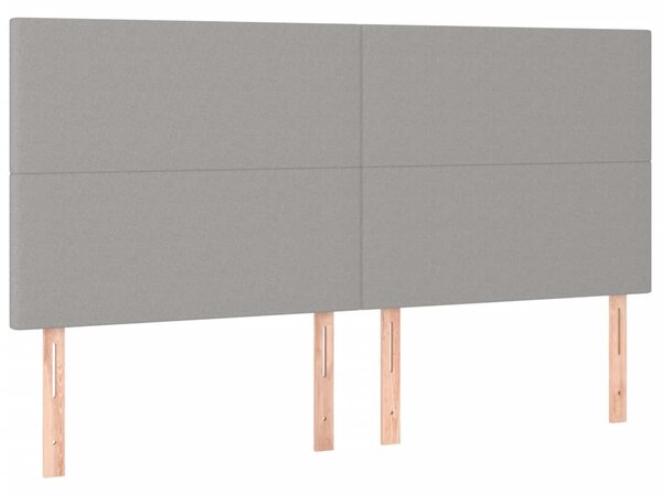 Box spring postel s matrací světle šedá 200 x 200 cm textil 3137021