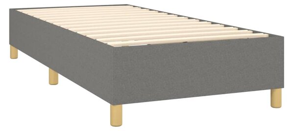 Box spring postel s matrací tmavě šedá 90x190 cm textil 3137038