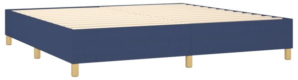 Box spring postel s matrací modrá 200x200 cm textil 3137027