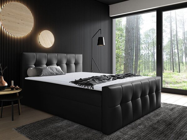 Kontinentální postel Larnaka, Rozměr postele: 200x200, Barva:: ekokůže Soft 033 5903211154102
