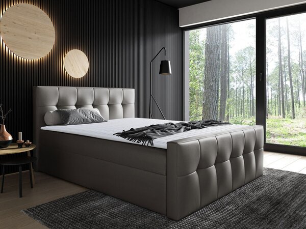 Kontinentální postel Larnaka, Rozměr postele: 200x200, Barva:: ekokůže Soft 033 5903211154102
