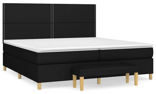 Box spring postel s matrací černá 200x200 cm textil 3137103
