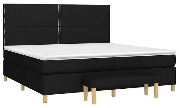 Box spring postel s matrací černá 200x200 cm textil 3137103