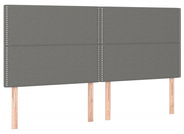 Box spring postel s matrací tmavě šedá 200x200 cm textil 3137102