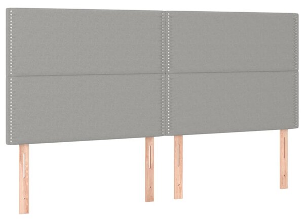 Box spring postel s matrací světle šedá 180 x 200 cm textil 3137093