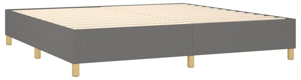 Box spring postel s matrací tmavě šedá 200x200 cm textil 3137102