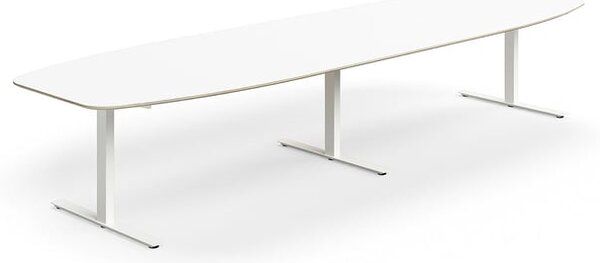 AJ Produkty Jednací stůl NOVUS, T-nohy, 4000x1200 mm, bílá