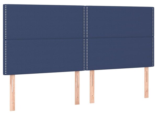 Box spring postel s matrací modrá 200x200 cm textil 3137107