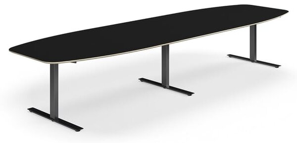 AJ Produkty Jednací stůl NOVUS, T-nohy, 4000x1200 mm, černá
