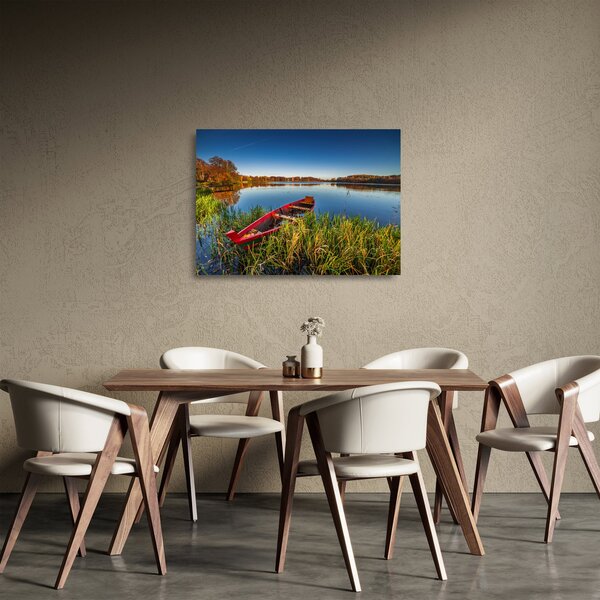 Skleněný obraz červené pramice (70x50 cm)
