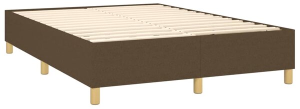 Box spring postel s matrací tmavě hnědá 140x190 cm textil 3137152