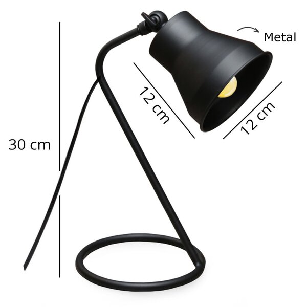 Opviq Stolní lampa Zerus černá