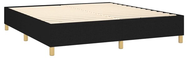Box spring postel s matrací černá 200x200 cm textil 3137263