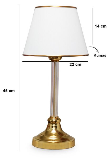 Opviq Stolní lampa Deni bílá