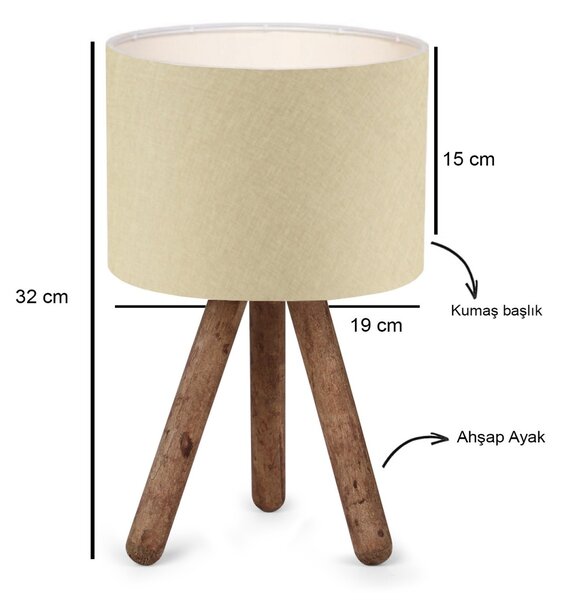 Opviq Stolní lampa Aydo I béžová