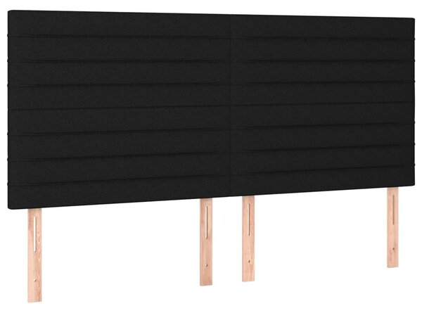 Box spring postel s matrací černá 200x200 cm textil 3137263