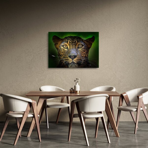 Skleněný obraz - Portrét leoparda, Sri Lanka (70x50 cm)