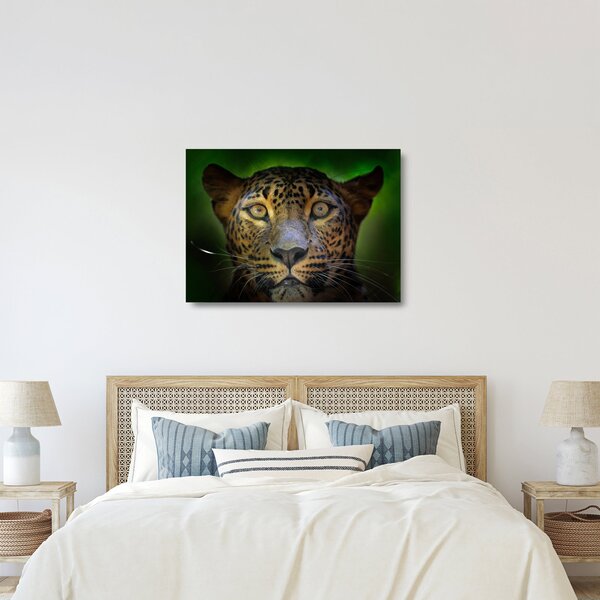 Skleněný obraz - Portrét leoparda, Sri Lanka (70x50 cm)