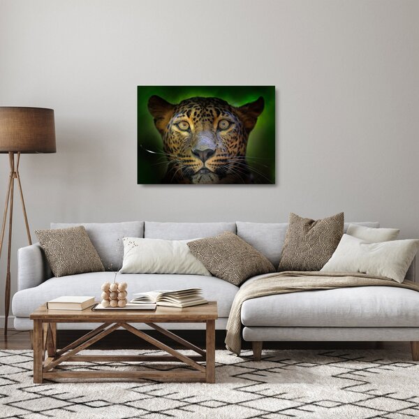 Skleněný obraz - Portrét leoparda, Sri Lanka (70x50 cm)